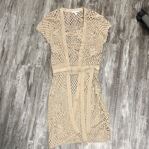 dELiA*s Beige Crochet Knit Top